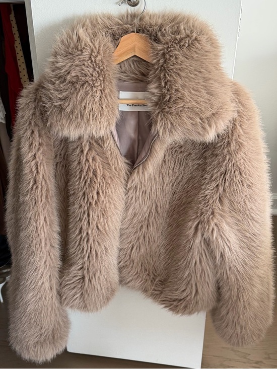 The Frankie Shop Jackets & Blazers - The Frankie Shop Sabrina Faux Fur Coat in Mocha